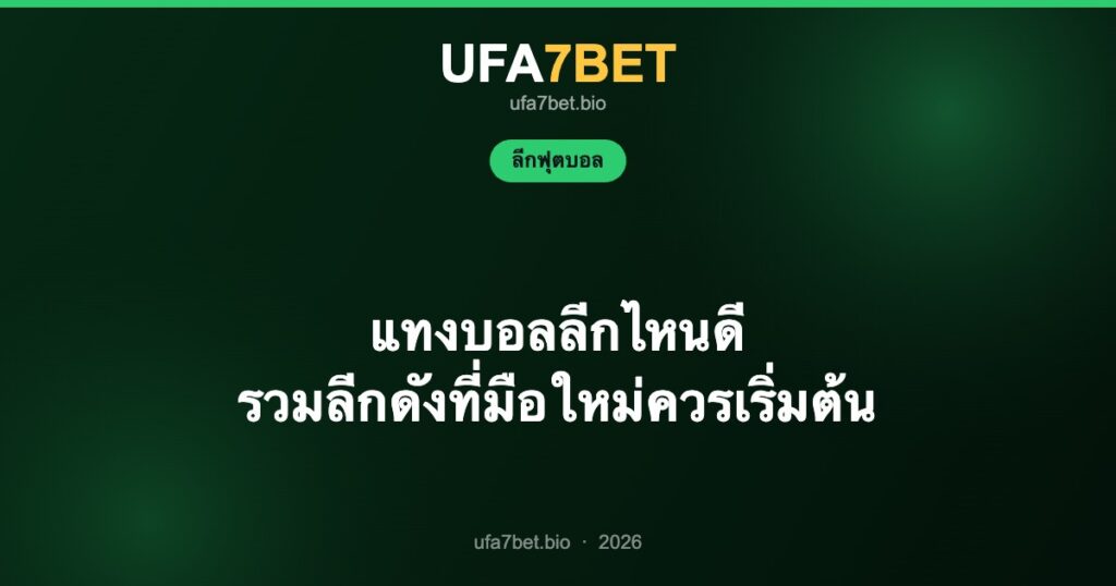 แทงบอลลีกไหนดี รวมลีกดังที่มือใหม่ควรเริ่มต้น